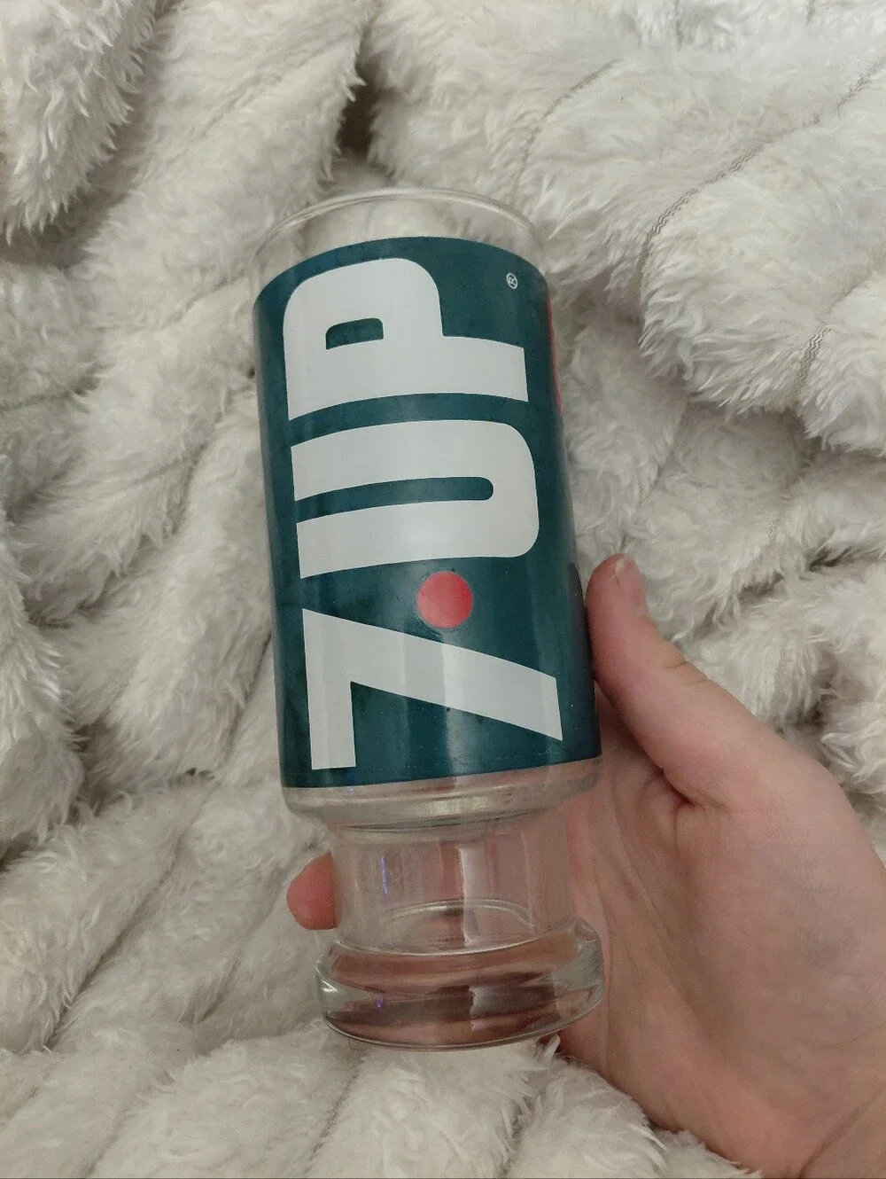 7 Up The Ubcola Wet & Wild Pedastal Vintage Collectible Glass